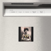 タトゥーアーティスト女性ヴィンテージ写真磁石 マグネット (インサイチュ (食洗機))