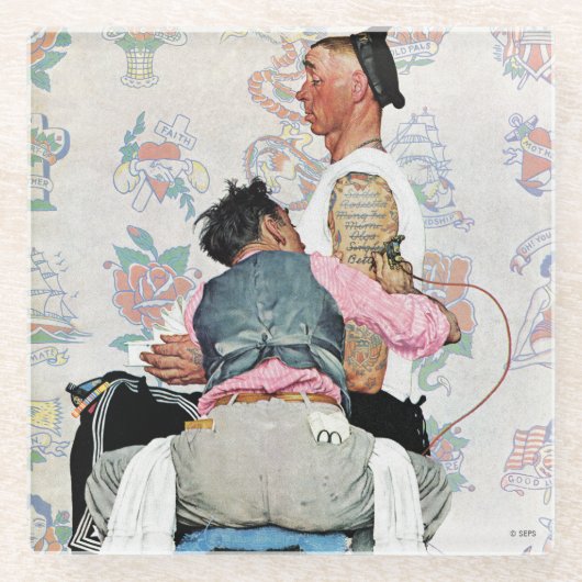 タトゥーアーティスト ガラスコースター (正面)