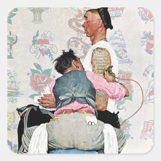 タトゥーアーティスト スクエアシール (正面)