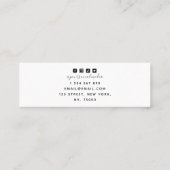 タトゥーアーティスト スネーク イラスト ミニマル モダン スキニー名刺 (裏面)