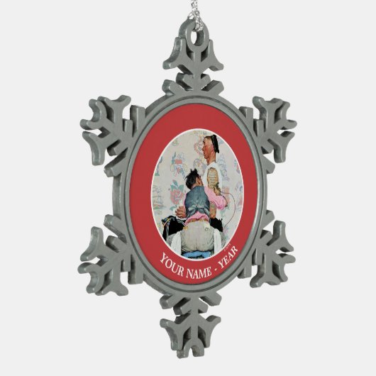 タトゥーアーティスト スノーフレークピューターオーナメント (左)