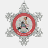 タトゥーアーティスト スノーフレークピューターオーナメント (正面)