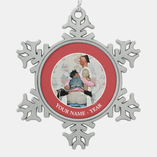 タトゥーアーティスト スノーフレークピューターオーナメント (正面)