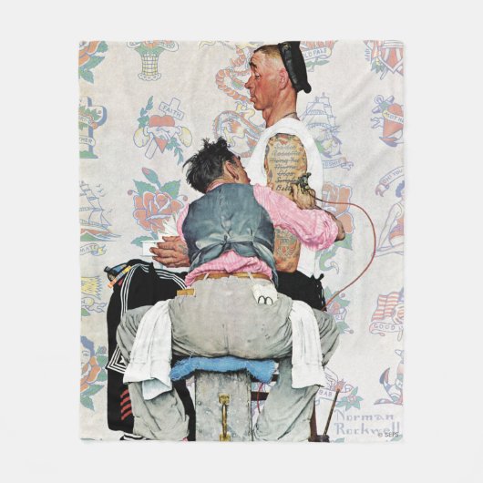 タトゥーアーティスト フリースブランケット (正面)