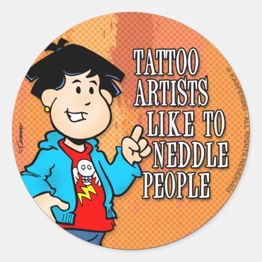 タトゥーアーティスト ラウンドシール (正面)