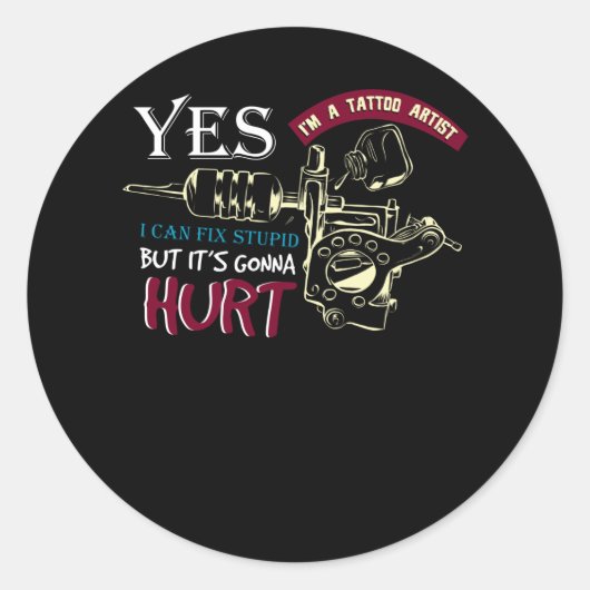 タトゥーアーティスト ラウンドシール (正面)