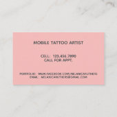 タトゥーアーティスト 名刺 (裏面)