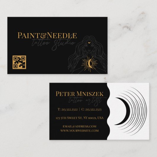 タトゥーアーティスト 名刺 (正面/裏面)