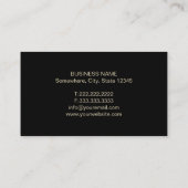 タトゥーアーティスモダントブラック&金ゴールドオリエンタルパターン 名刺 (裏面)