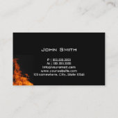 タトゥーアーティスユニークトの炎 名刺 (裏面)