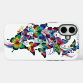 タトゥーアートカラフルスタイル蝶 – Apple Case-Mate iPhoneケース (裏面 (横))