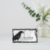 タトゥーアートゴシッククロウブラックソーンつる植物枠 名刺 (スタンド正面)
