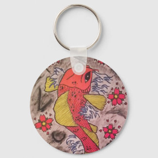 タトゥーインスパイアコイ魚 キーホルダー