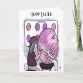 タトゥーイースター折り畳みグリーティングカード カード (正面)