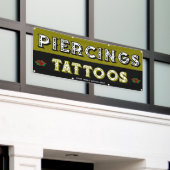 タトゥーカスタマイズショップで顧客を獲得 横断幕 (ビルの外側)