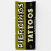 タトゥーカスタマイズショップで顧客を獲得 横断幕 (縦)