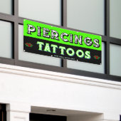 タトゥーカスタマイズショップで顧客を獲得 横断幕 (ビルの外側)