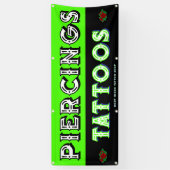 タトゥーカスタマイズショップで顧客を獲得 横断幕 (縦)