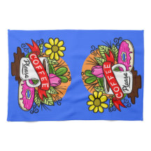 タトゥーカラフル・コーヒーとドーナツ