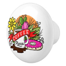 タトゥーカラフル・コーヒーとドーナツ