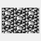 タトゥーガール黒白 ラッピングペーパーシート (正面2)