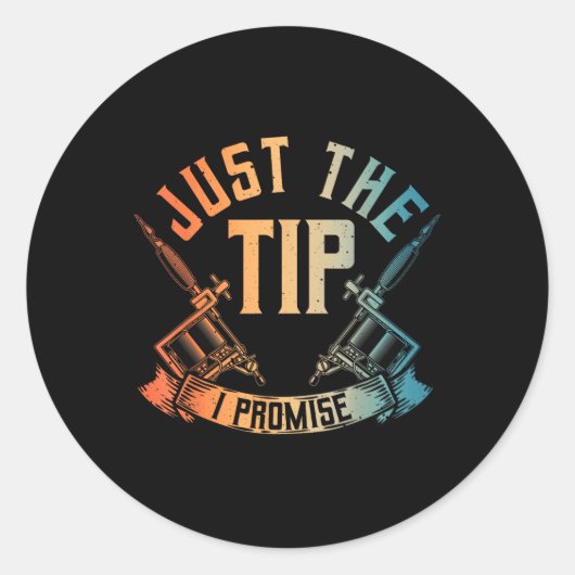 タトゥークールアーティストアー男性へト女性入れ墨 ラウンドシール (正面)