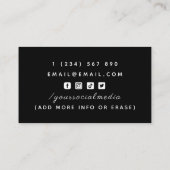 タトゥーグラデーショングラジエントホログラフィックレタートレンディー 名刺 (裏面)