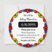 タトゥーグラフティアートスタイル結婚ズ 招待状 (裏面)