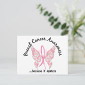 タトゥーグランジ蝶6.1乳がん ポストカード (スタンド正面)