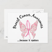 タトゥーグランジ蝶6.1乳がん ポストカード (正面/裏面)