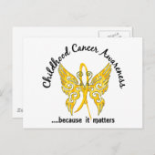 タトゥーグランジ蝶6.1小児がん ポストカード (正面/裏面)