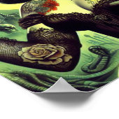 タトゥーゴシック女性 ポスター (角)