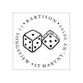 タトゥーサイコロラウンド差出人住所 ラバースタンプ (インプリント)