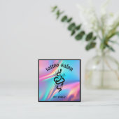 タトゥーサロンスネークホログラフィック スクエア名刺 (スタンド正面)