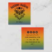 タトゥーサロンバタフライガカラフルス スクエア名刺 (正面/裏面)