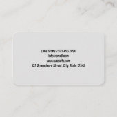 タトゥーショップカスタムQR 名刺 (裏面)