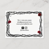 タトゥーショップタトゥーガンゴシックトーン&つる植物 名刺 (裏面)