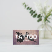 タトゥーショップタトゥーガンプロフェッショナルタイポグラフィ 名刺 (スタンド正面)