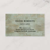 タトゥーショップタトゥーガンヴィンテージ金ゴールド&ブロンズ 名刺 (裏面)