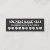 タトゥーショップチョークロイヤリティプログラム ロイヤリティカード (裏面)