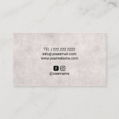 タトゥーショップヴィンテージブラックタトゥーガン 名刺 (裏面)