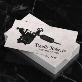 タトゥーショップヴィンテージブラックタトゥーガン 名刺