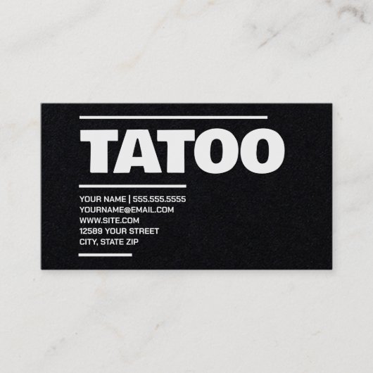 タトゥーショップ 名刺 (正面)