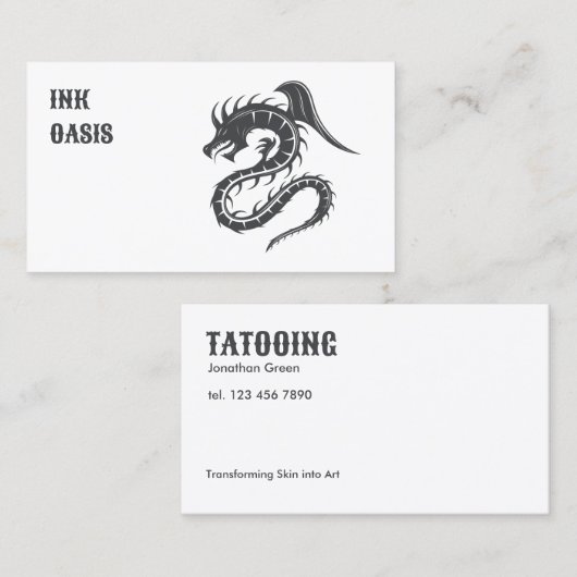 タトゥーショップ 名刺 (正面/裏面)