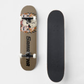 タトゥースカルエイトボールオールドスクールスケートボード スケートボード (正面)