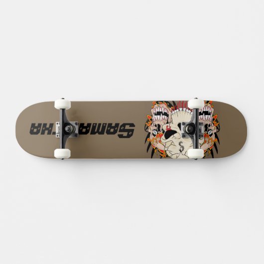 タトゥースカルエイトボールオールドスクールスケートボード スケートボード (横)