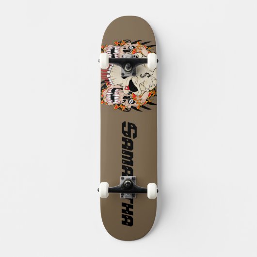 タトゥースカルエイトボールオールドスクールスケートボード スケートボード (正面)