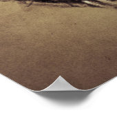 タトゥースカルオーバーヴィンテージ紙 ポスター (角)