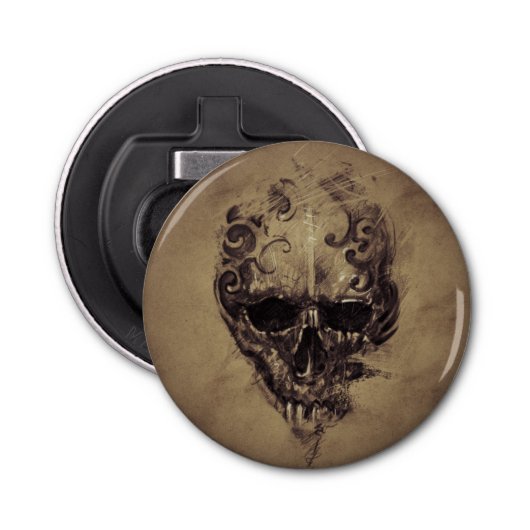 タトゥースカルオーバーヴィンテージ紙 栓抜き (正面)