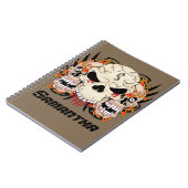 タトゥースカル8球火炎火炎螺旋手帳 ノートブック (左側)